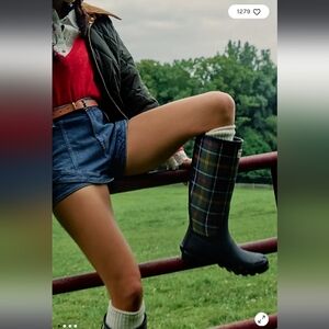 Barbour Bede Tartan Wellies Tall Boots Womens Size UK 5 EU 38 USA 7‼️‼️